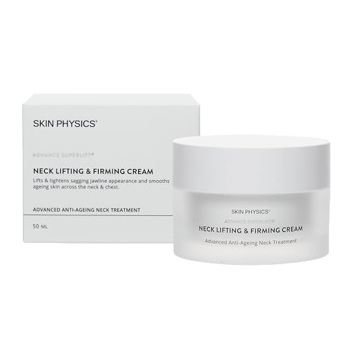 Skin Physics Neck Lifting & Firming Cream – Anti-Ageing Peptide Neck Cream with Edelweiss Extract, Niacinamide & Argan Oil – Tightening & Hydrating Cream for Neck, Chin & Décolletage – 50ml
