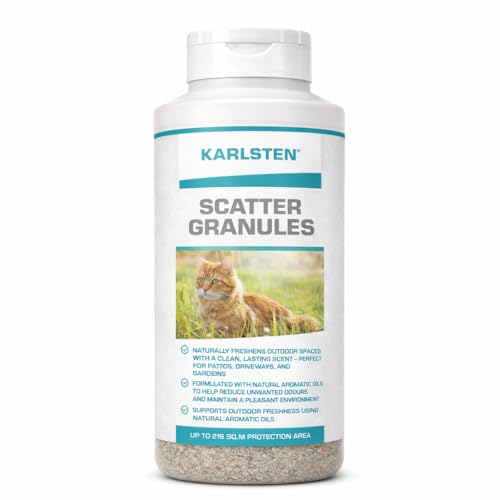 Karlsten Cat Deterrent Granules 650g Anti Fouling Outdoor Garden & Patio Protection Natural Aromatic Formula Long Lasting Weather Resistant Scatter for Driveways Paths & Gravel