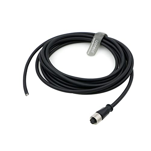 Uonecn M12 8 Pin Female A-Code Connector Aviation Socket Shielded Electrical Cable for Industrial Automation Control, Fieldbus Module,CANopen 2M.