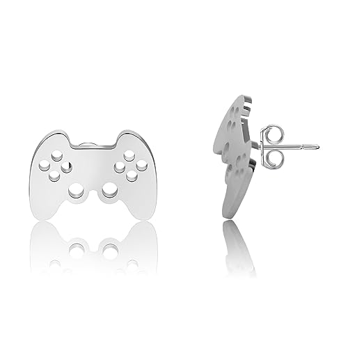 BEKECH Video Game Stud Earrings Funny Gamer Gift Game Controller Charm Jewelry Gaming Gift Game Controller Earrings