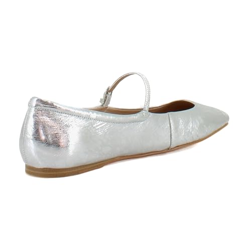 Image of Dolce Vita Reyes Women's Flats Silver Distressed Leather Size 12 M