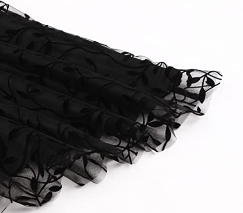 Image of 1950s Dresses for Women Vintage Elegant Short Puff Sleeve Polka Dot Patchwork Knee Length Cocktail Party Dress