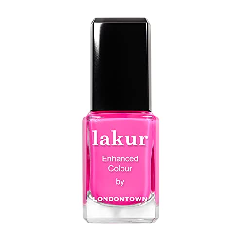 LONDONTOWN Lakur Nail Polish Pink & Purple Shades Berry Punch 0.4 Fl Oz Long-Lasting Streak-Free Chip-Resistant | 21+ Free Non-Toxic Vegan Nail Color Strengthens & Hydrates Nails
