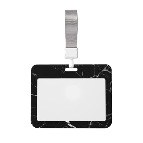 大理石プリンブ白 定期入れメンズレディース Id カードホルダー 横型かわいいネックストラップホルダー リール付きクリップストケース