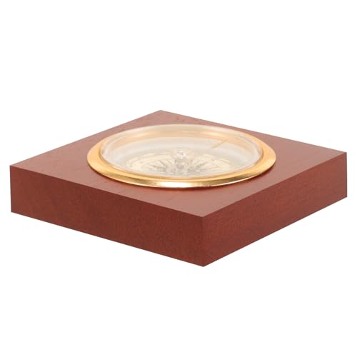 Brújula vintage china de madera para camping y senderismo miniatura 1