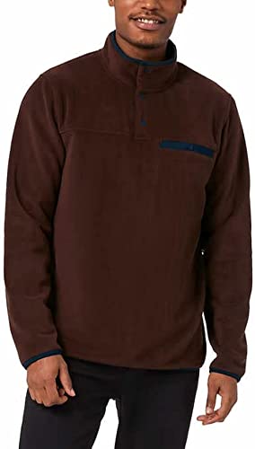 32 DEGREES Men’s Quarter Snap Long Sleeve Pullover (L, Red)