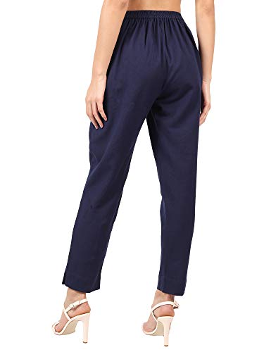 Image of Muffly Women's Cotton Flex Solid Straight Trouser