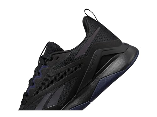 Reebok Men's Nanoflex Trail 2 Sneaker, Black/Grey 6/Vector Navy, Men's Size 13