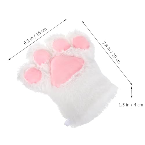 jojofuny Cat's Claw Gloves Cat Necklace for Women Fingerless Mittens Toddler Clothing Cat Gloves for Women Wolf4