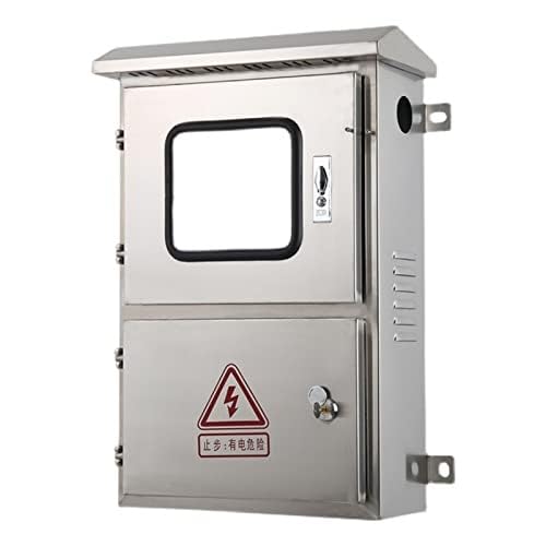 304 Stainless Steel Waterproof Electrical Enclosure Box, Outdoor Junction Box for Automated Systems, Metal Project Box with Lock & Mount,