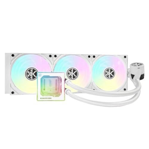 KINGCOOL Pure Flow 360mm AIO CPU Liquid Cooler for AMD Intel CPU,...