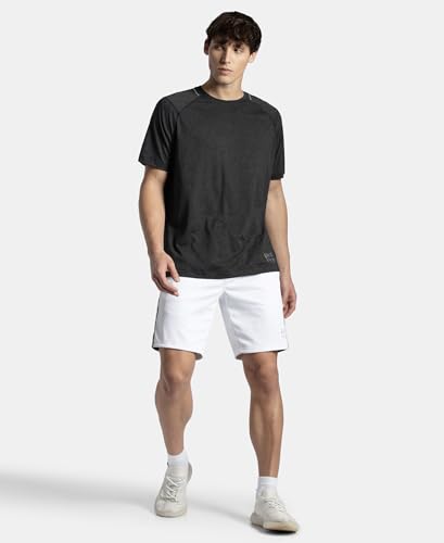 Image of Jockey MV53 Men Microfiber Fabric Round Neck Half Sleeve Active Wear T-Shirt with StayDry Tech