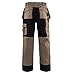 BLAKLADER 1680: Heavy Worker Pants, Color: Khaki/Black Craftsmen, Size: 40x34 (16801380239940:34)