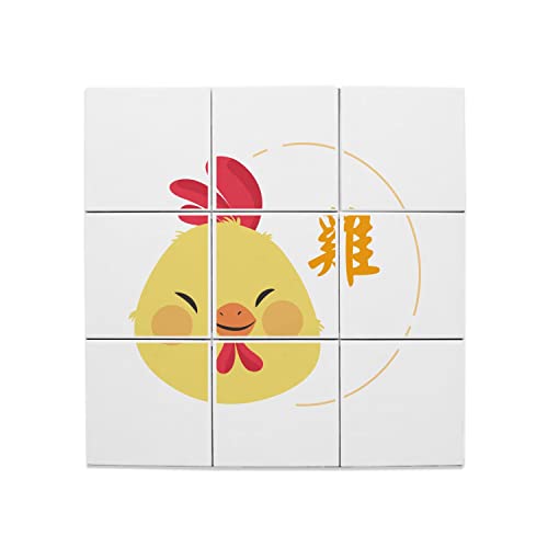 Carreaux céramique coq illustration artistique haut de gamme 60 x 60