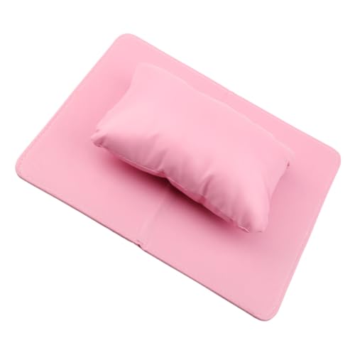 LRXIYODE 美甲手枕 ネイルアームレスト クッション付き 折りたたみ式テーブルマット ピンク 無臭素材 快適手置き サロン ホーム用