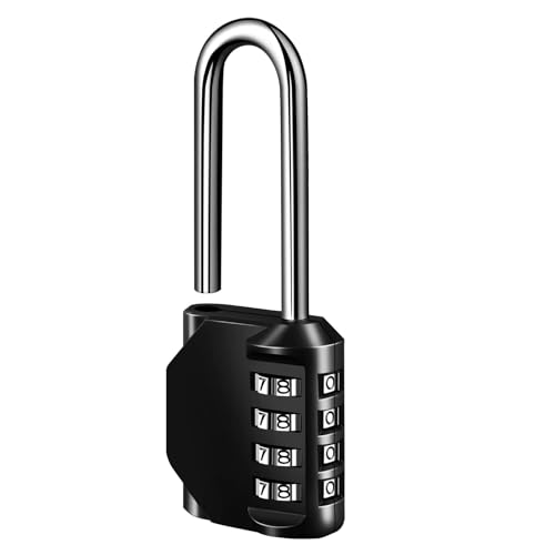 elzle Candado de Combinación Numerico de 4 Digitos Sin llave Cerradura de Combinación para Colegios o Gimnasios, Taquilla,Puertas, Vallas