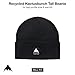 Burton Unisex Recycled Kactusbunch Tall Beanie – Warm Winter Knit Hat with Folded Cuff – True Black, One Size