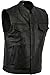 Produktbild Turin motorrad leder weste herren - SOA Sons of biker chopper biker rocker lederweste - Rindleder top-grain echtleder mit reißverschluss - Schwarz