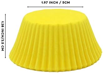 Mombake Premium Yellow Greaseproof Cupcake Liners Muffin Paper Baking Cups Standard Size, 100-Count