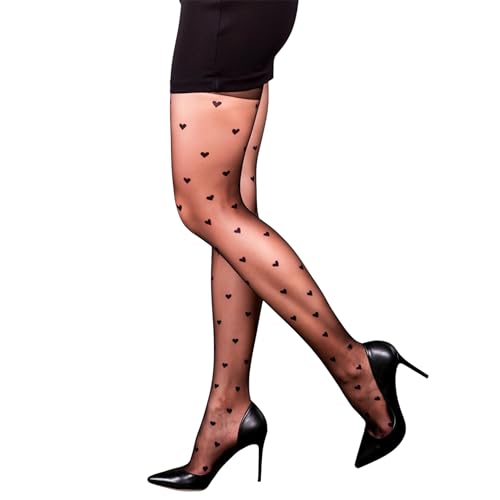 Millennials In Motion Heart Polka Dot Tights Patterned Cupid Sheer Stockings Valentines Tights Gothic Lolita Pastel Goth Fairycore Grunge Kawaii Cosplay Y2K Alt Pantyhose for Women