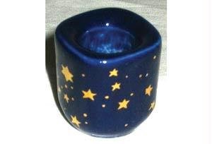 AzureGreen CH40BS Cobalt Ceramic Starry Chime Holder
