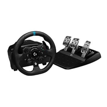 Volante Logitech G923 para Xbox Series X|S, Xbox One e PC com Force Feedback TRUEFORCE, Pedais Responsivos, Launch Control e Acabamento em Couro