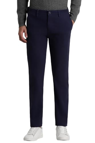 Image of Peter England Men's Regular Fit Mid Rise Pants