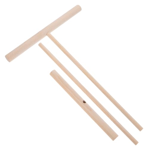 MOKKHNB 2pezzi Rasoio in Legno Forma Di t Utensile Per Spalmare La Pastella Per Crêpe Per Cucina Domestica Per Preparare Pancake e Frittate