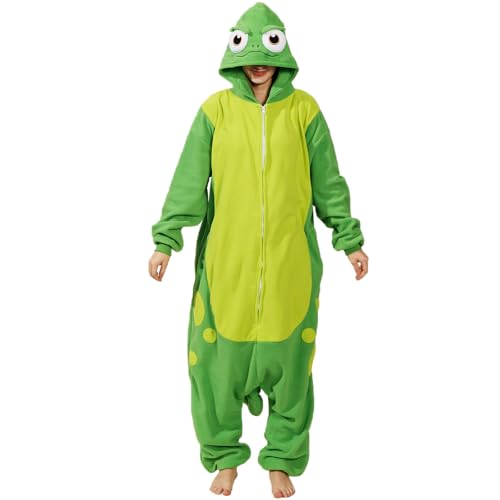 YUTCOTC Combinaison de lézard unisexe pour adulte - Combinaison animal - Halloween - Noël - Jeu de rôle - Pyjama animal