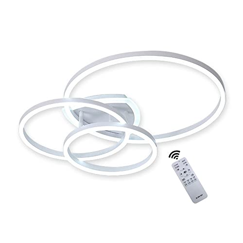 Luminaire de plafond LED dimmable 108W marron pour salle à manger et chambre