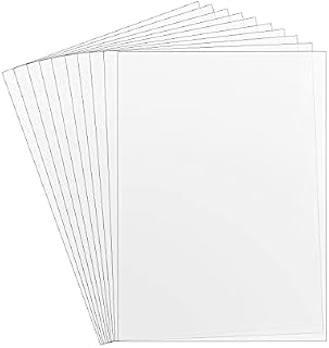 wocpvm 10 Pcs A4 Blank Mylar Stencil Sheets Square Blank Mylar Templates for DIY Stencil Cutting, Making Stencils, 30.5x21.7cm