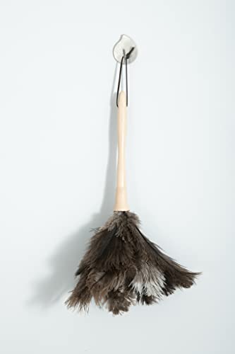 Image of Superio Ostrich Feather Duster Fluffy Dust Remover, with Wooden Handle Reusable for Cleaning Homes, Ceilings, and Furniture (3 Pack) (1 Pack)