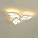 Moderne LED Forme de fleur Plafonnier Dimmable Blanc Plafonnier Créatif Conception Lampe de salon avec télécommande Acrylique Ombre Chambre à coucher Restaurant Décoration lumière (3 têtes)