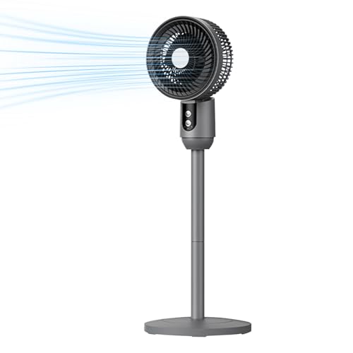 Amplio Del Soporte - Altura Del Ventilador Ajustable | Refrigeración Silenciosa Con 3 Velocidades | Alto Flujo De Aire | Altura - Circulante De Aire Adicionable Para El Hogar, La Oficina Y El Interior