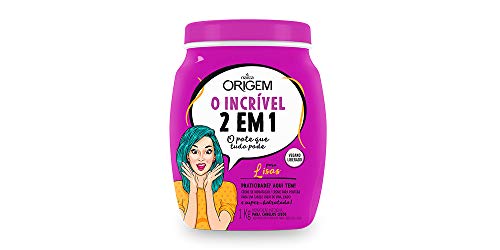 Origem 2 em 1 Creme de Hidratação + Creme Para Pentear Lisos 1Kg, Nazca Cosméticos, Nazca