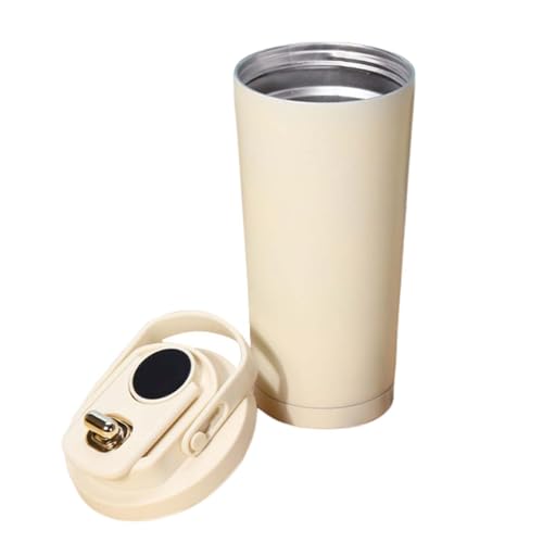 Botella De Café Al Vacío - Botella Thermo Mug |, Thermo Maker Edelsthal, Copa De Café De 18 Oz Con Asa, Revestimiento De Cerámica Taza De Agua Directa Derramada Para Paseos De Viaje En Bicicleta
