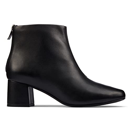 Image of Clarks Women's Sheer55 Zip Black Leather Boot-6.5 UK (26161703