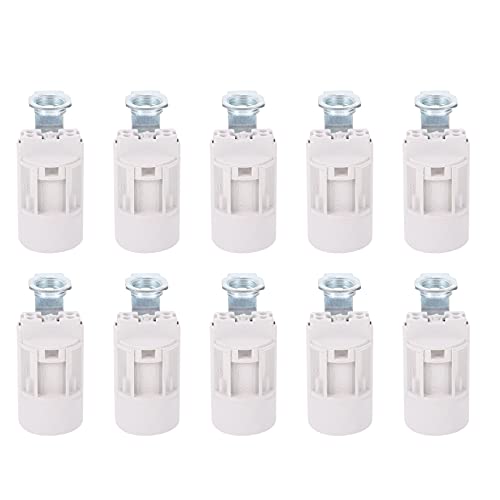 KALLORY 10pcs Candle Light Base Durable Bulb Holder Burning Crystal Lampholder for Safe Lighting Height for Home Decor and Fixtures