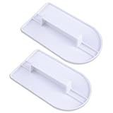 2PCS Fondant Smoother Tool - Plastic Cake Decorating Smoother & Polisher, White Fondant Smoother & Scraper Set, Professional Cake Decorating Tools for Smoothing Icing, Sculpting, and Sugar Craft