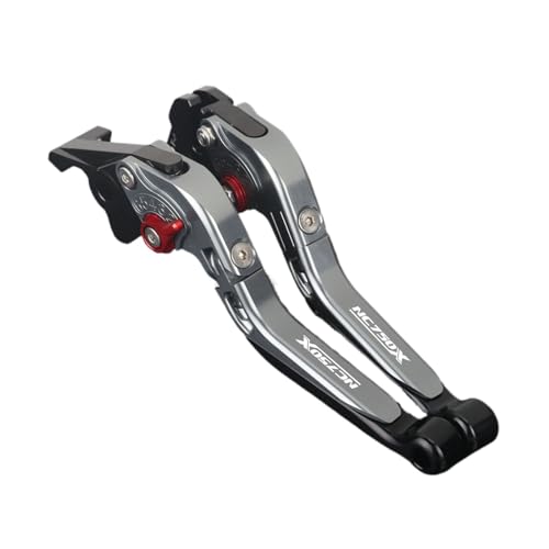 Kit leviers pour Honda NC750X 2016-2024 de frein et embrayage pliables gris et rouge