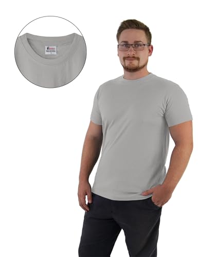 ALPIDEX T-Shirt Camisetas para Hombre un juego de 5 con cuello redondo - unicolor, Tamaño:L, Color:Storm