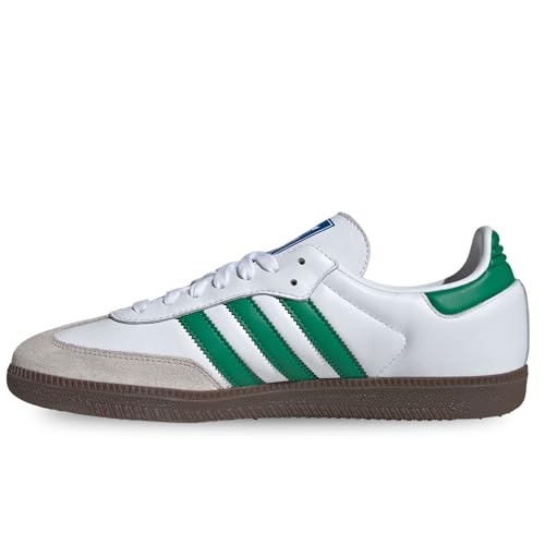 adidas Samba OG (White/Green, EU Shoe Size System, Adult, Men, Sizes, Medium, 44), white green, 10.5 AU3