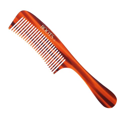 ROOTS Classic Comb | Fine Teeth For Styling & Straightening | Smooth & Round Teeth prevent Hair damage | For Women with Straight, Long, Wavy Hair | Wet & Dry use | Length - 7.71 inch | Model No - 6