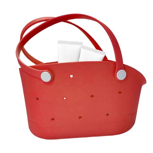 Whnbuij Pequeña bolsa de la compra de goma - bolsa de viaje impermeable, bolsa de compras EVA - 40x20x22,5 cm Fashion Washington, portátil para hombres y mujeres, rojo, ver descripción, Ver