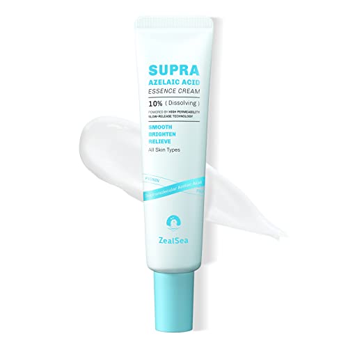 ZealSea Azelaic Acid Serum 10% Azelainsäure Creme Booster Gel zur Linderung von Rötungen im Gesicht Behandlung von Rosacea Akne Anti Akne Narbenentfernung Spot Pickel Creme für Alle Hauttypen Cover