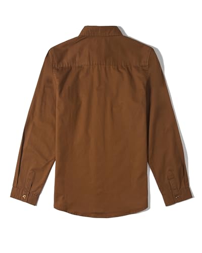 Tronjori Boys Long Sleeve Button Down Cotton Casual Shirt Dress Shirt School Uniform2