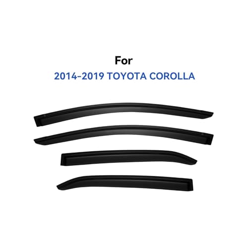 Window Visors Rain Guards for Toyota Corolla 2014-2019, Out-Channel Window Vent Wind Deflectors Visors Shades for 14-19 Corolla