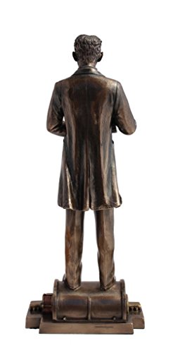 Estatua Nikola Tesla 12 pulgadas Bronce y Resina miniatura 4
