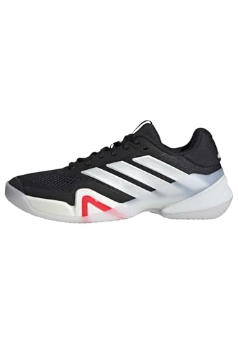 adidas Mens Barricade 1/4 Clay Tennis Black/Zero Metallic/Lucid Red 12