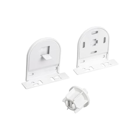 Rollerhouse 38/40mm Roller Blind Repair Kit, Mount Window Shade Brackets, Curtain Roller Blind Accessories for Electric Blinds with 1 1/2" Tube, 1 Pair, White Cover
